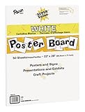 Pacon Super Value Poster Board, 22"X28", White, 50 Sheets