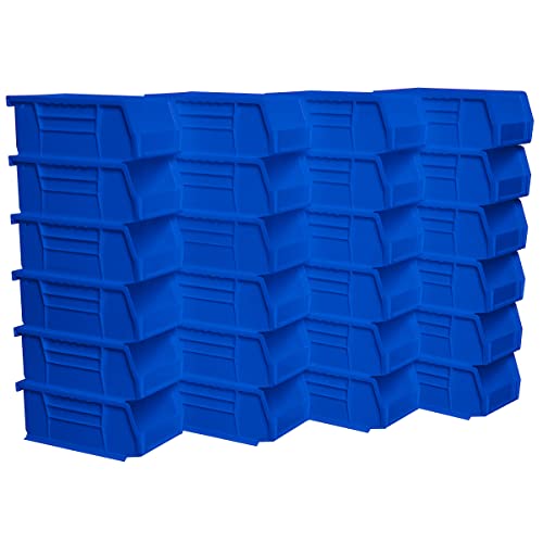 Akro-Mils 30220 AkroBins Plastic Storage Bins, 7x4x3, Blue, 24-Pack
