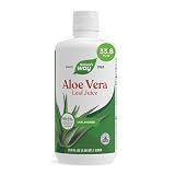Nature’s Way Aloe Vera Leaf Juice, Flavorless Juice 99.5% Purified from Concentrate, Certified by The International Aloe Science Council, Unflavored, 33.8 Fl Oz