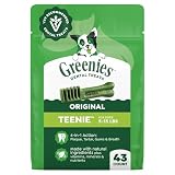 Greenies Veterinarian-Recommended Adult Natural Dental Dog Treats Teenie Size, Dog Dental Chews, Original Flavor, 12 oz. Pack, 43 Count