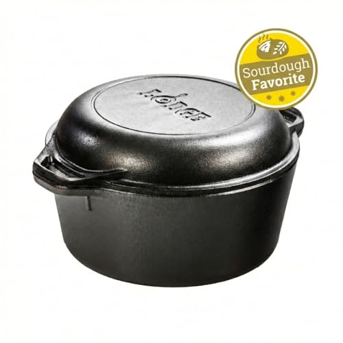 Lodge Double Dutch Oven 5-quart cast iron with skillet lid