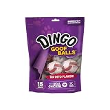 Dingo Goof Balls 15 Count, Premium Rawhide Treats For Small Dogs, Made With Real Chicken 15-Count