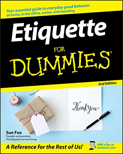 Etiquette For Dummies book cover