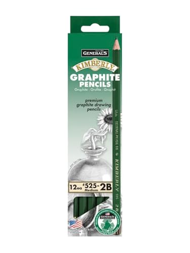 General's Kimberly Graphite Drawing Pencils, 2B, Box of 12