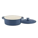 Cuisinel Enameled Cast Iron Dutch Oven, 5.5-Quart, Aqua Blue