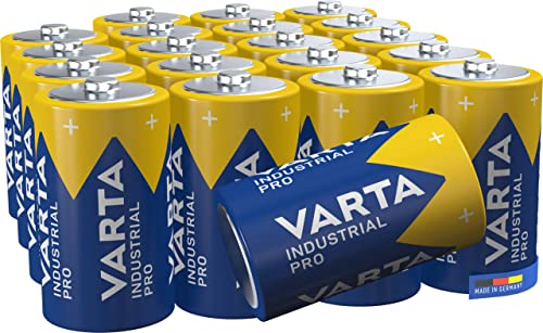 VARTA Industrial - Pilas alcalinas D / LR20 / Mono (pack de 20 Unidades, 1.5 V)