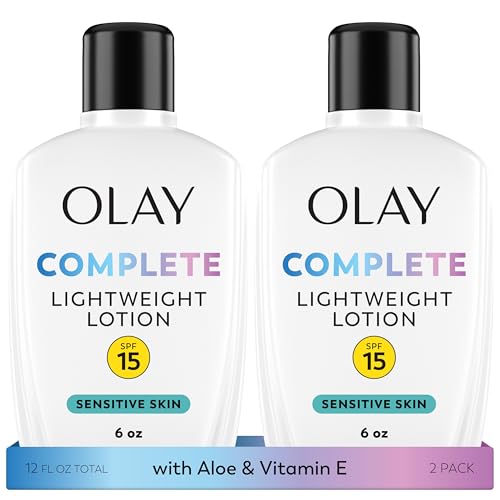 Olay Complete All Day Moisturizer with Broad Spectrum SPF 15 Sensitive, 6.0 fl oz (Paquete de 2)