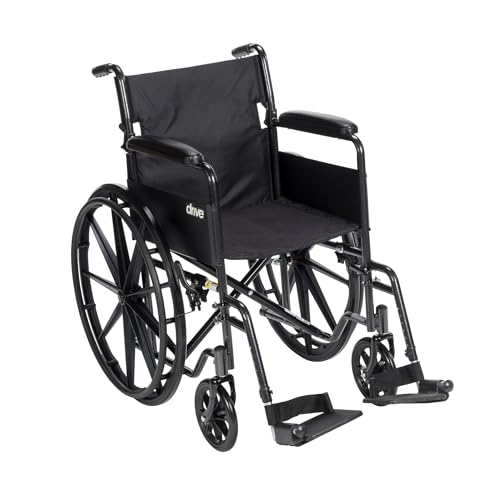 7 . Drive Medical Silver Sport 1 Folding Transport Wheelchair