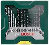 Bosch Mini-X-Line 15 brocas mixtas tipos de brocas para taladro