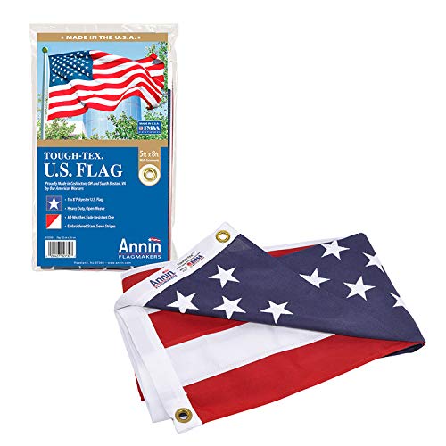 Annin Flagmakers 2730 Tough-Tex American Flag, 5 x 8 Feet