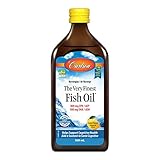 Carlson - The Very Finest Fish Oil, 1600 mg Omega-3s, Liquid Supplement, Norwegian, Wild-Caught, Sustainably Sourced , Lemon, 16.9 Fl Oz