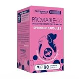 Nutramax Proviable Probiotics for Dogs and Cats, Daily Digestive Health Supplement with Multiple Strains of Bacteria, Cat and Dog Probiotics Plus Prebiotics, 80 Capsules