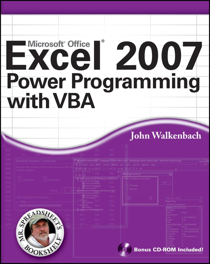 Excel 2007 Power Programming with VBA (Mr. Spreadsheet's Bookshelf) book cover