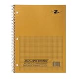 ROARING SPRING Graph Paper Notebook, Spiral Lab Notebook, Green Tinted Paper, 80 Sheets, 11" x 8.5", Quad Ruled 5x5 Grid, Made in USA, Ideal for Math, Engineering & Science