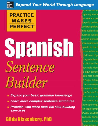 Practice Makes Perfect Spanish Sentence Builder book cover