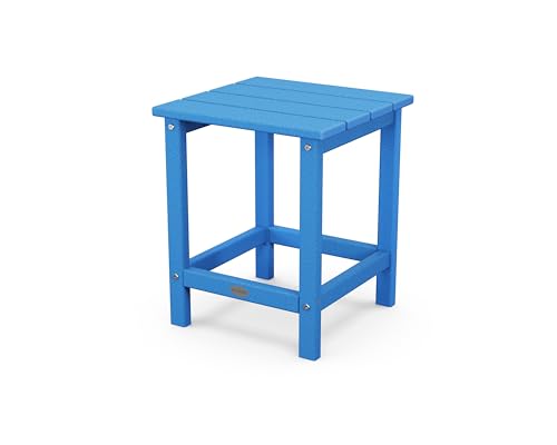 POLYWOOD Long Island 18-Inch Side Table, Pacific Blue