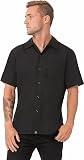 Chef Works Men's Cool Vent Cook Shirt, Black, Large