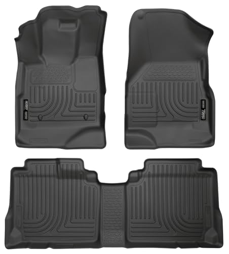 Husky Liners Weatherbeater Floor Mats, 2010-2017 Chevrolet Equinox & GMC Terrain, Front & 2nd Row, 3-pc Black (98131)