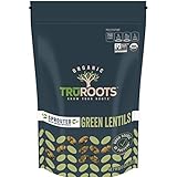 TruRoots Organic Sprouted Green Lentils, 10 Ounces (Pack of 6), Certified USDA Organic, Non-GMO Project Verified