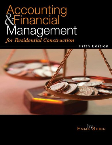 Accounting Financial Management for Residential Construction book cover