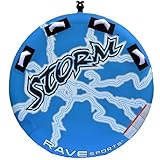 Rave Sports Storm Boat Towable Tube - Inflatable Boating Tube for 1-2 Riders - Heavy-Duty Inflatable Tube for Boats to Pull - Water Sports Towable with Quick Connect Tow Point System