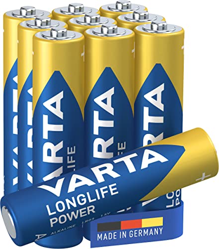 VARTA Pilas AAA, paquete de 10, Longlife Power, Alcalinas, 1,5V, para juguetes, 