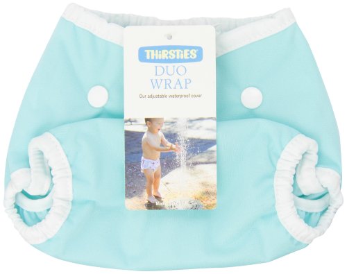 Thirsties Duo Wrap Snap, Rainbow Snail, Size One