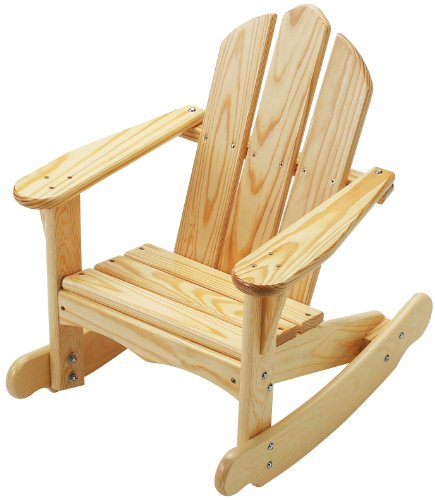 Little Colorado Classic Toddler Adirondack Rocking Chair, Unfinished Pine
