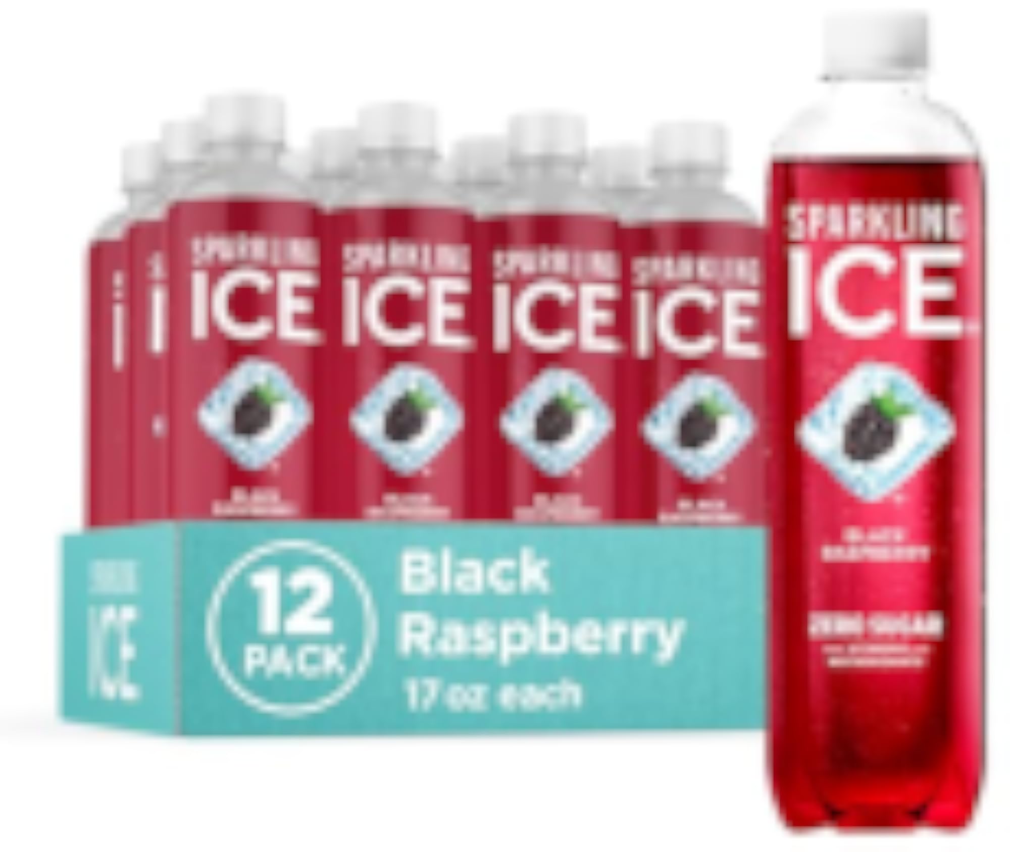 Sparkling Ice Black Raspberry Sparkling Water Zero Sugar Flavored 17oz