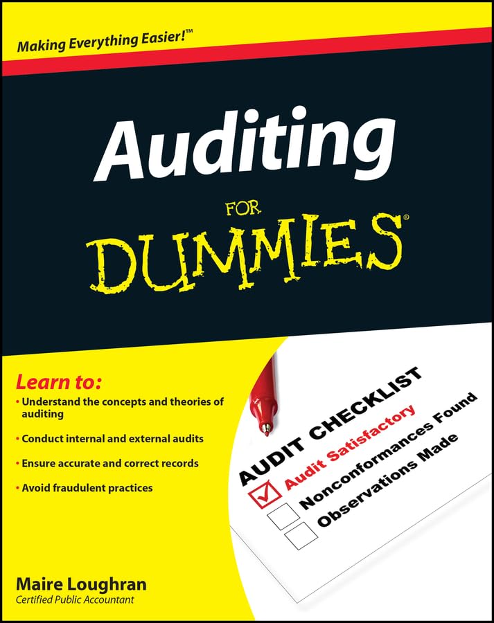 Auditing for Dummies book cover