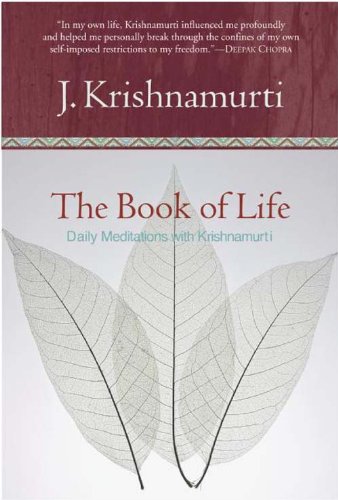 The Book of Life: Daily Meditations with Krishnamurti book cover