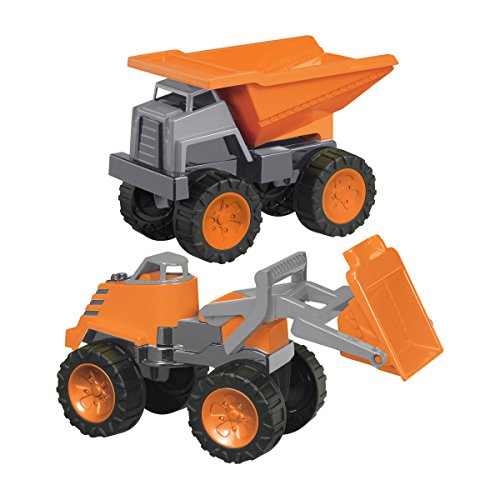American Plastic Toys Mega Construction Dump Truck and Loader