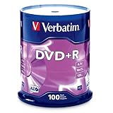 Verbatim DVD+R 4.7GB 16x AZO Recordable Media Disc - 100 Disc Spindle FFP