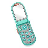 Infantino Flip and Peek Fun Phone: Bilingual with 3 English & 3 Spanish Phrases, Sounds Effects for Engagement, Peek a Boo Mirror Inside, 2 Colors, Ages 3 Months +