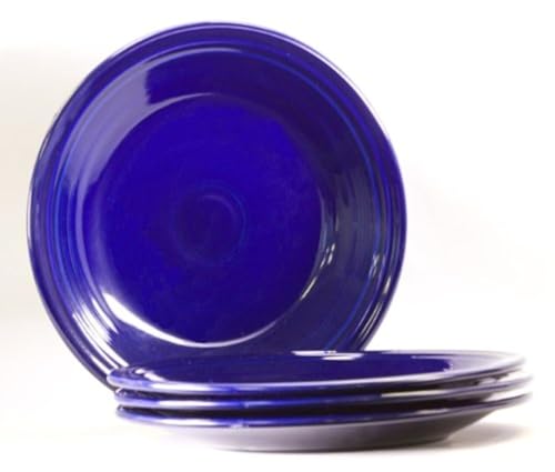 Fiesta Classic Rim 10.5-inch Dinner Plates, Cobalt, Set of 4
