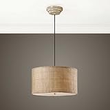 Uttermost Dafina Drum Pendant 3 Light White -Traditional Installation