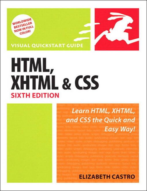 HTML, XHTML, and CSS (Visual Quickstart Guide) book cover