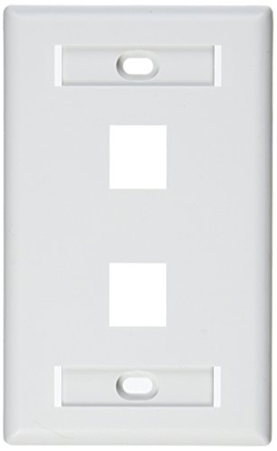 Leviton 42080-2IL Plaque murale à double portage pour grands connecteurs avec fe