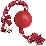 Kong Ball With Rope Durable Fetch Toy With Rope For Easy Thr