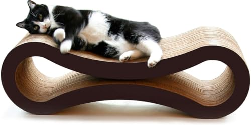 PetFusion Ultimate Cat Scratcher Lounge walnut brown