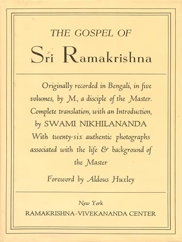Gospel of Sri Ramakrishna book cover