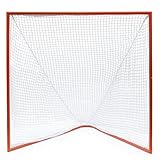 Champion Sports Pro Competition Lacrosse Goal - 6' x 6' x 7', White/Orange
