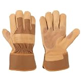 Carhartt Men S Duck Synthetic Leather Safety Cuff Glove