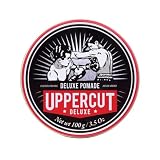 UPPERCUT DELUXE Pomade for Men, 3.5 oz/100g – Strong Hold, High Shine Hair Pomade – Water-Based, Easy Washout – Classic Barber Styling for Slick Backs, Side Parts & Pompadours