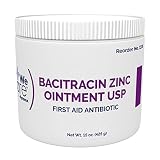 Dynarex Bacitracin Zinc Ointment USP - Treatment for Minor Cuts, Diaper Rash & Burns - 1 Count, 15 oz. Jar