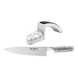 Global G-2 Cuchillo de Cocina 20 cm con afilador MinoSharp mejores cuchillos de cocina calidad precio