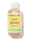 California Baby Calendula Baby Shampoo + Baby Wash | 100% Plant-Based | Soothing Lavender Body Wash Sensitive Skin | Hypoallergenic | 251 mL / 8.5 oz
