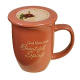 Abbey Gift Ceramic Beautiful Spirit Mug Coaster Set 4 By 4 3