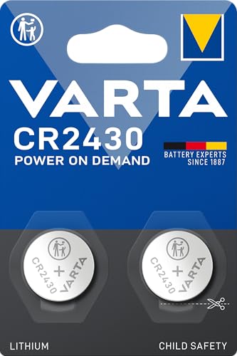 VARTA Piles Bouton CR2430, lot de 2, Lithium Coin, 3V, emballage sécurisé pour l