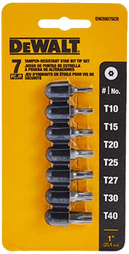 DEWALT DW2067SCR Security Torx Set